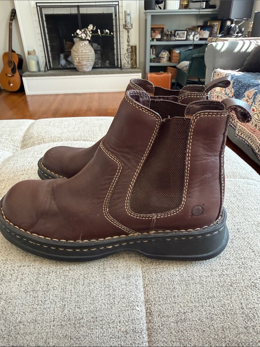 Born Dark Brown Leather Chukka Boots EU 39 Women’s 8 - Picture 6 of 14